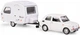 Model kolekcjonerski Daffi Fiat 126p + Przyczepa Kempingowa Niewiadow 1:43 K-606 Biały (5905422116061) - obraz 3