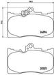 Гальмівні колодки BREMBO P83072 Lexus IS, GS 0446530500, 0446530491, 0446530450 - зображення 1