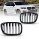 Решетка-норица BMW X3 G01 / X4 G02 2018-2021 черная глянцевая Double Bridge, спортивная решетка тюнинг - изображение 1