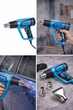 Фен промисловий Hot Air Gun X512 1600W, 4 насадки, для нагріву та сушіння - зображення 5