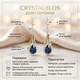 Довгі сережки з кристалами у формі краплі CrystalBlos, 40 мм, золотисті - зображення 1