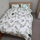 Постільна білизна KoTetextile з Турецької жатки полуторка 155-215 см 50-70 2шт білий з зеленим - зображення 1