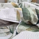 Постільна білизна KoTetextile з Турецької жатки полуторка 155-215 см 50-70 2шт білий з зеленим - зображення 4