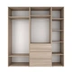 Шкаф распашной комбинированный с антресолью №4 Art in Head Light 2000х2600х500 Дуб Сонома светлая (A2LTK0413000000) - изображение 3