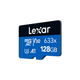 Карта пам'яті microSDXC (UHS-1 U3) Lexar High-Performance 633x 128Gb class 10 V30 A1 (100Mb/s) Blue Series (adapter SD) - изображение 4