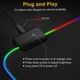 Ігровий килимок для миші та клавіатури RGB 70×30 см з підсвіткою, великий LED mouse pad, нековзка основа - зображення 3