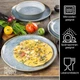 Набір посуду Moritz & Moritz TERRA з 18 предметів 6 осіб набір тарілок яскраво-синього кольору з високоякісної порцеляни столовий посуд 6 обідніх тарілок, десертних тарілок і мисок Набір посуду з 18 предметів - зображення 3