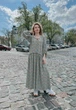 Женское льняное платье миди свободного силуэта с объемными рукавами NORA KVITTIN MKNK2064-3 - 44, М'ятний - изображение 2