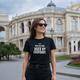 Футболка чоловіча з принтом ТіШОТКА Odesa. Built by Jews. Used by Everybody. з Одеси з любов'ю L Чорний Оверсайз (1028622022) - зображення 2