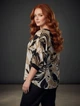 Жіноча блуза SOLINNA шовк Армані, вільний крій, великі розміри 52-56, ошатна блузка Золотистий, 54 - зображення 2