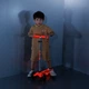 Самокат триколісний дитячий Micro Maxi Deluxe Glow LED зі світловими колесами Червоний - зображення 12