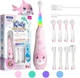 Детская электрическая зубная щетка Seago SG-2139 с LED-подсветкой, PinkClean - изображение 1