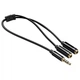 Аудіокабель ugreen AV141 3.5mm Male to 2 Female Audio Cable ABS Case Чорний - зображення 3