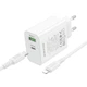 Мережевий зарядний пристрій з кабелем BOROFONE BA106A Stellar PD20W+QC3.0 charger set (C to iP) (EU) White - зображення 3