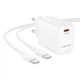 Мережевий зарядний пристрій з кабелем BOROFONE BN28 Fuente single port PD30W charger set (C to C) (EU) White - зображення 2