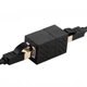 Сплітер UGREEN NW114 RJ45 Network Keystone Jack Inline Coupler Female to Female 1pcs (Black)(UGR-20390) - изображение 1