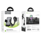 Автотримач для телефона HOCO H27 Rock push-type car holder(center console) Black gray - зображення 2