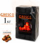 Уголь ореховый для кальяна Gresco 1кг кубики 72шт, 25х25мм горение до 80 мин - изображение 1