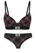 Комплект белья: бюстгальтер с уплотнённой чашкой и трусики стринг Victoria's Secret 80D/L Черный (140433) - изображение 1