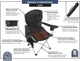 Крісло туристичне складане Camp&GO Heated Deluxe Quad з підігрівом сталева рама поліестер до 110 кг 2 підлокітники підсклянник-сітка 2 кишені для аксесуарів компактне складання кемпінгове крісло чорне - зображення 10