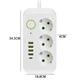 Мережевий фільтр-подовжувач 4 розетки 2 USB-A+1 USB Type-C довжина 3 метри білий - зображення 7