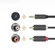 Аудиокабель mini-jack 3.5mm на Double RCA тюльпан UGREEN AV102 2RCA Male Cable (5м). Gray - изображение 6