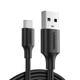 Кабель USB на Type-C UGREEN US287 USB-A to USB-C Fast Charging Cable (1m, 3A). Black - изображение 1