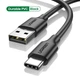 Кабель USB на Type-C UGREEN US287 USB-A to USB-C Fast Charging Cable (1m, 3A). Black - изображение 5
