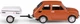 Model kolekcjonerski Daffi Fiat 126p + Przyczepa Niewiadów Krótka 1:43 K‑610 Brązowy (5905422116108) - obraz 4
