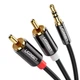 Аудіокабель UGREEN AV116 3.5mm Male to 2RCA Male, PVC, 5m Black - зображення 1