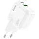 Мережевий зарядний пристрій HOCO C111A Lucky dual-port PD30W+QC3.0 charger White - зображення 3