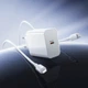 Мережевий зарядний пристрій BOROFONE BA107A Stellar single port PD30W charger set (C to iP) (EU) White - зображення 9