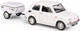 Model kolekcjonerski Daffi Fiat 126p + Przyczepa Niewiadow Krótka 1:43 K‑611 Biały (5905422116115) - obraz 3