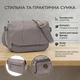 Сумка из натуральной кожи для стильных женщин Vintage 22974 Серый - изображение 3