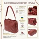 Женская кожаная сумка с тремя секциями Vintage 22981 Красный - изображение 3