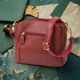 Женская кожаная сумка с тремя секциями Vintage 22981 Красный - изображение 4