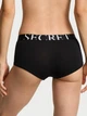 Жіночі трусики Victoria's Secret (2975581635181) Exploded Logo Cotton Boyshort XS чорні - зображення 2