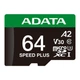 Карта памяти ADATA 64GB microSD class 10 UHS-I U3 V30 A2 Speed Plus (UD64GUI3V30A2SP-RA1) - изображение 2