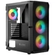 Корпус для ПК Logic concept PORTOS MESH+GLASS ARGB fans 4x120mm BLACK (ek03715) - изображение 1