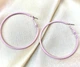 Сережки кольца цветные 5 см нюдовые - изображение 8