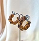 Женские сережки Крученые кольца Акрил jewelry Янтарные - изображение 4