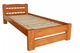 Ліжко полуторне з масиву сосни "Strong Wood Orange" 120х200 см, посилений брус (Помаранчеве) - зображення 1