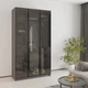 Шафа 3-дверна MebelStar Оскар Вітрина BL-B, стандарт 120x52x220 см Антрацит (MBS-6694) - зображення 1