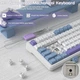 Ігрова Бездротова Механічна Клавітура Attack shark x85 White-purple - зображення 4