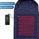 Зимовий спальний мішок з підігрівом від повербанка USB 215х65 см Зелений - изображение 2