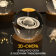 Світлодіодний світильник-нічник на дерев'яній підставці Сатурн 3D з LED-підсвічуванням USB нічник для спальні та дитячої кімнати тепле світло - зображення 8