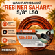 Шланг для полива REBINER SAHARA 5/8" 50 м армированный прочный для сада, огорода и подачи воды оранжево-черный - изображение 1