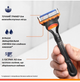 Чоловічий бритвений набір Gillette Fusion 5 (1 станок і 6 змінних касет) - зображення 5