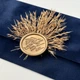 Конверт оксамитовий під гроші розмір 16,6 х 8 см на магнітній застібці з декором синій - изображение 4