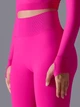 Лосины с пуш ап спортивные женские для фитнеса, леггинсы с V-образным поясом, Basic, (фуксия), M - изображение 7